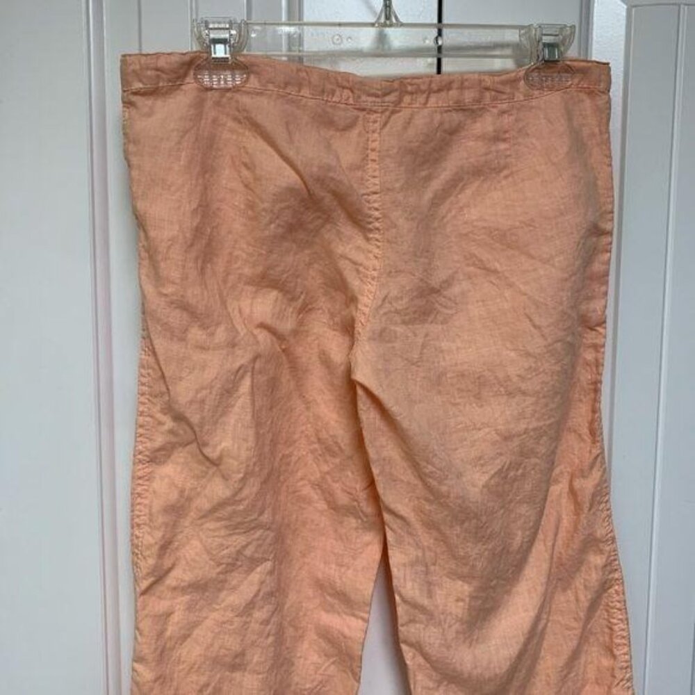 Victoria’s Secret Peach Linen Drawstring Pants Sz 2P - Picture 5 of 9